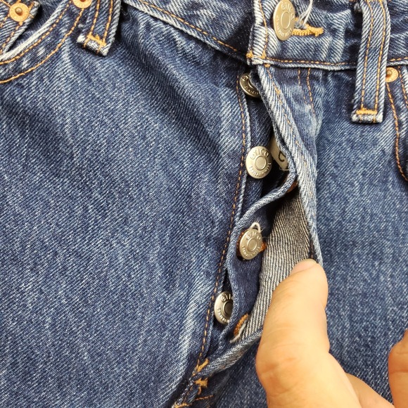 Etica Jeans Womens 27 Blue Tyler Vintage Straight LegHigh Rise Dark Wash Denim - Picture 4 of 11